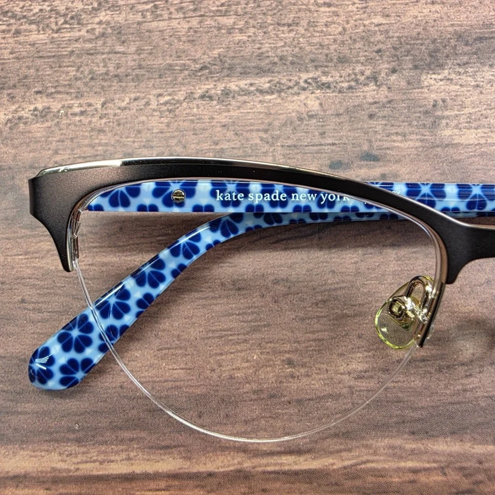 Kate Spade Brieana 09Q Brown Blue Floral Cat Eye Eyeglasses Frames 50-17-140